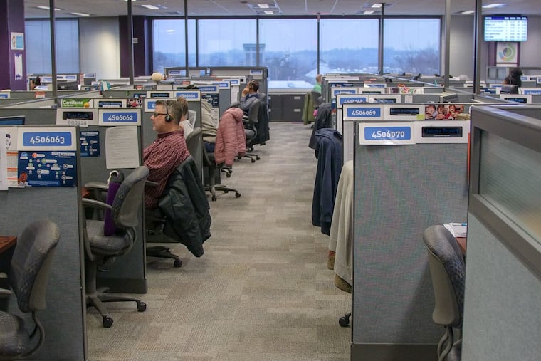 FedLoan and AES service student borrowers speak with call center employees at PHEAA headquarters in Harrisburg.