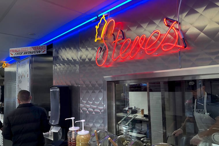 Steve's Prince of Steaks, whose shops are decorated with neon and clad in aluminum, was founded in 1980.