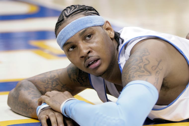 Denver Nuggets forward Carmelo Anthony during a game in 2007.