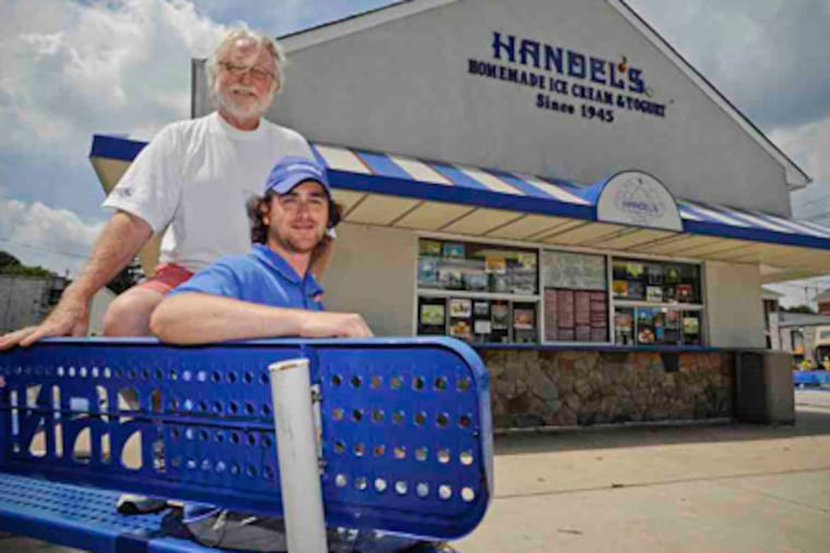 Owner Buck Buchanan and son Casey outside the Berwyn store. (Ron Tarver / Staff Photographer)