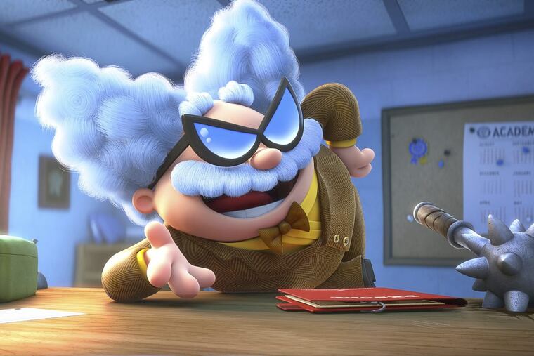 Professor Poopypants in DreamWorks Animation’s CAPTAIN UNDERPANTS: THE FIRST EPIC MOVIE. The studio was bought by Comcast in April 2016, and the SEC is accusing a Wharton MBA grad of making millions with inside information.
