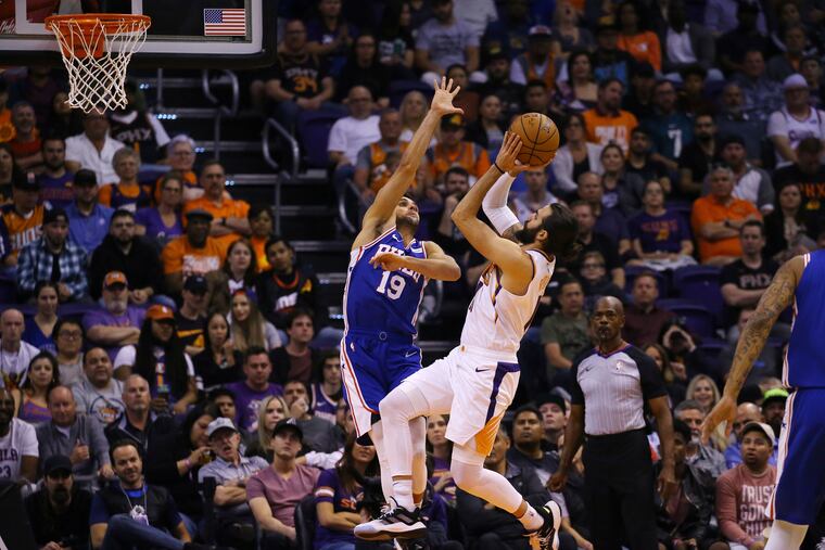 Sixers guard Raul Neto (19) has provided a spark off the bench the past two games. He's focused on improving his defense.