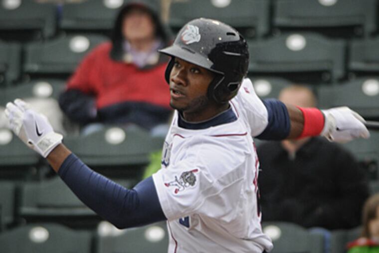 Domonic Brown entered the weekend batting .276 with four home runs and 21 RBIs for the IronPigs. (Ron Tarver/Staff Photographer)