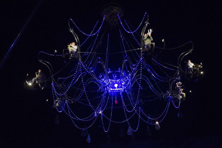Cristal Palace, a human chandelier, will be presented high above the banks of the Schuylkill by the French performance troupe Transe Express at this year’s PIFA festival, unfolding June 1 to June 10.
