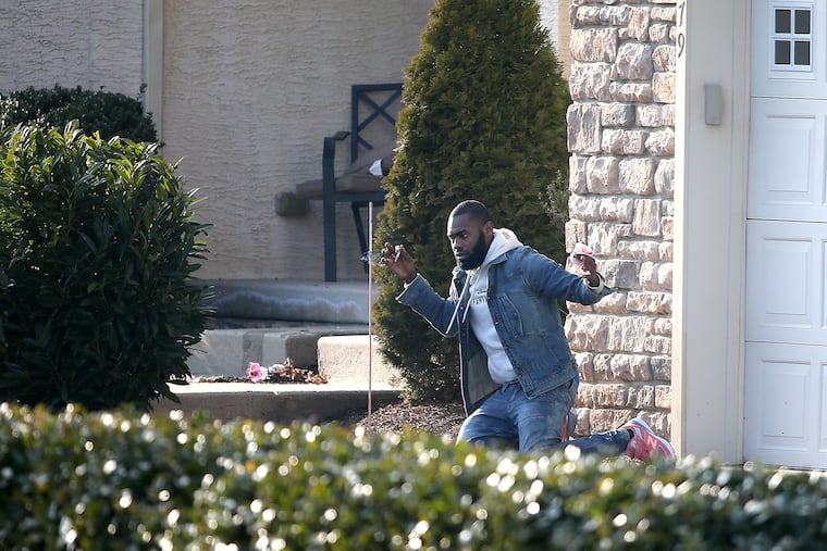 Willie Singletary surrenders to police after a standoff in Plymouth Township in January 2021. Singletary's older brother, a former Philadelphia Traffic Court judge who bears the same name, helped defuse the incident.