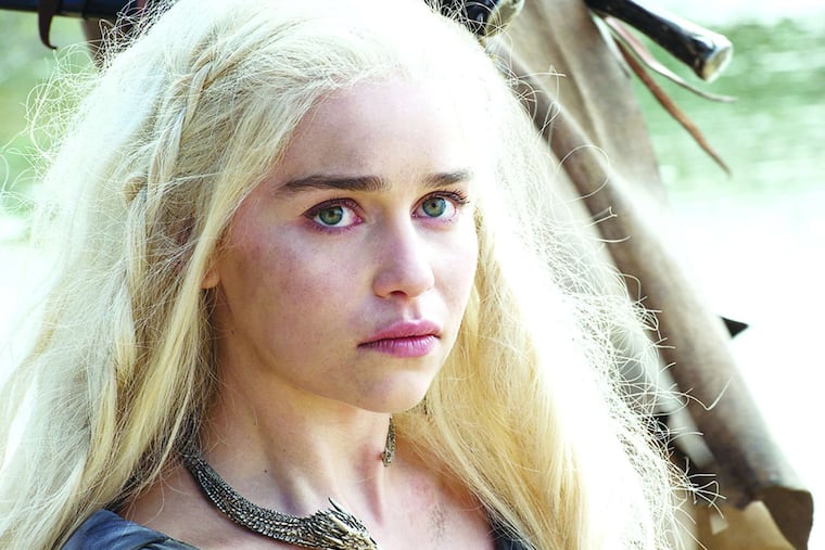 Emilia Clarke in a scene from HBO's "Game of Thrones."