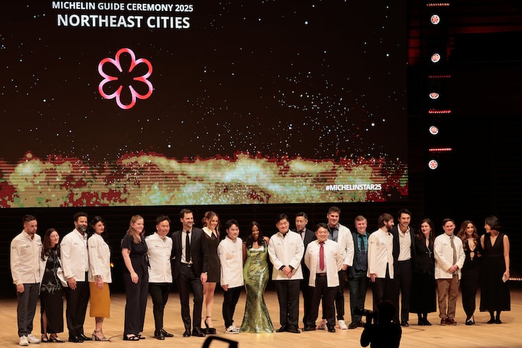 The Michelin Guide star winners at Tuesday's announcement event at the Kimmel Center.