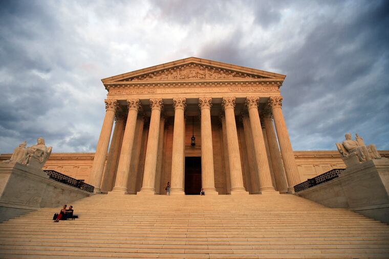 The U.S. Supreme Court Building is seen near sunset in Washington in 2018.