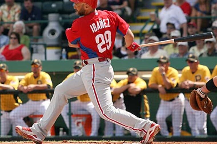 Raul Ibanez has been batting third with Chase Utley out. (Yong Kim/Staff Photographer)