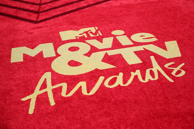 FILE- A general view of the red carpet is pictured at the MTV Movie & TV Awards on June 15, 2019, at the Barker Hangar in Santa Monica, Calif. The first big live awards show to air during the current screenwriters' strike has retreated to a streaming event as the MTV Movie & TV Awards tries to chart a celebratory course through a turbulent Hollywood. (Photo by Danny Moloshok/Invision/AP, File)