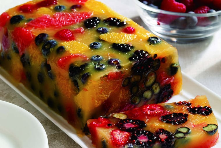 A citrus berry terrine was a big hit at the writer's family gathering - despite the notions we may have about gelatin desserts. ( Photo by Houghton Mifflin Harcourt )