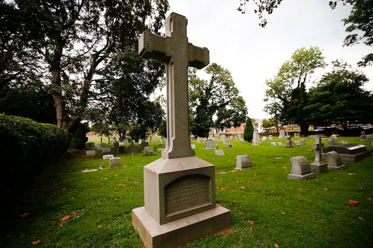 A headstone at a graveyard in Northeast Philadelphia is shown in this file photo from 2019.