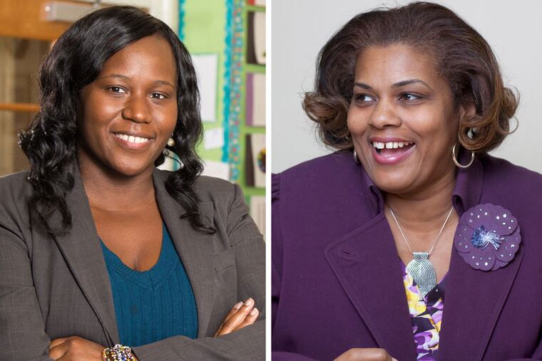 Sekela Coles, left, Margo Davidson, right.