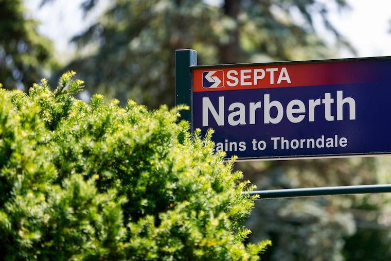 The SEPTA train station on the Paoli/Thorndale Line on Monday, June 2, 2025 in Narberth, Pa.