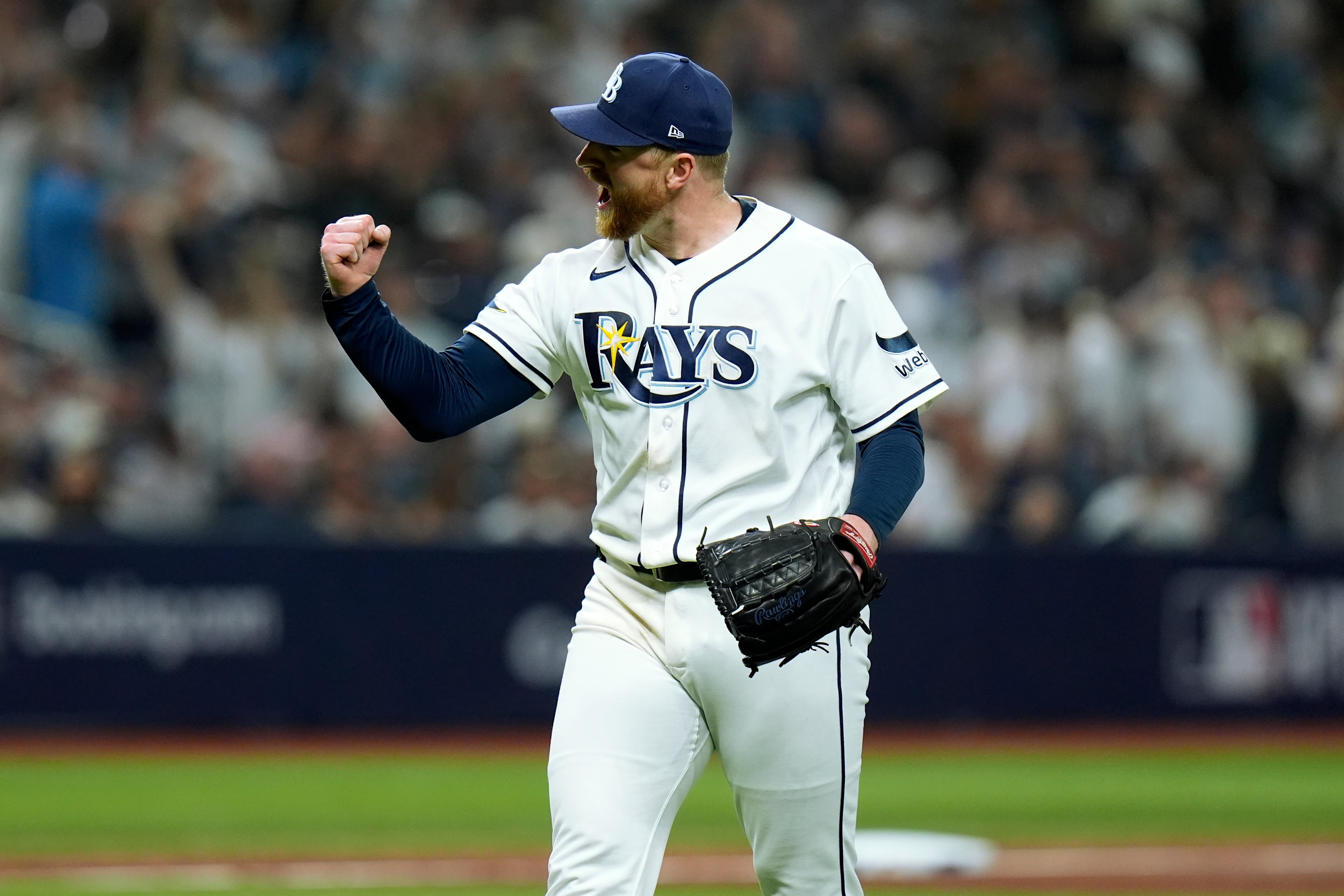 Rasmussen has no-hit bid for 7 2/3 innings, Rays open AL Division Series with a 1-0 win over Yanks