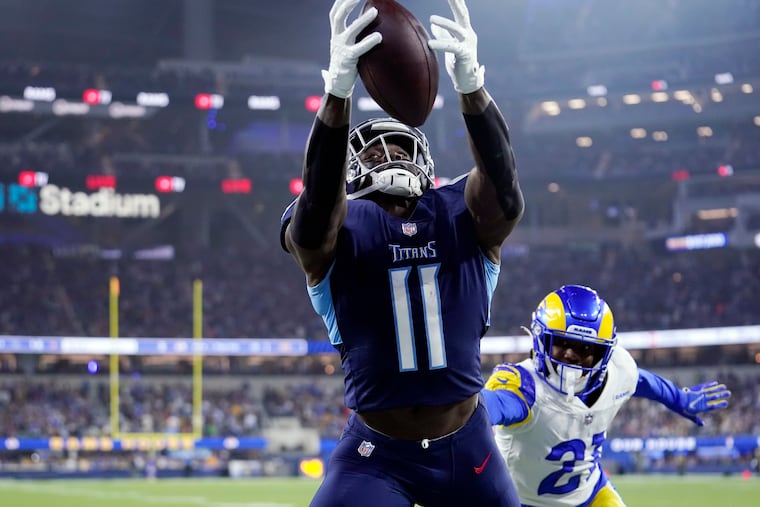 Tennessee Titans wide receiver A.J. Brown became an Eagle on draft night.