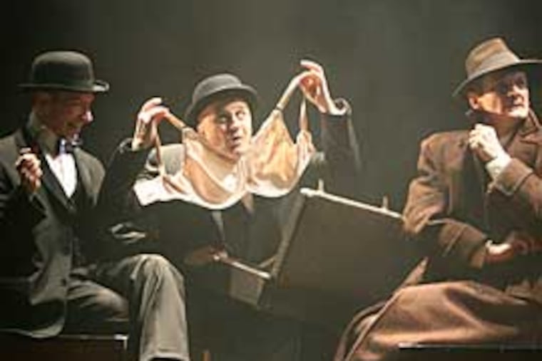 Arnie Burton, Cliff Saunders, Charles Edwards in "The 39 Steps."