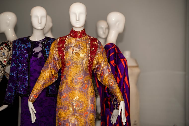 Couture dresses from the "James Galanos: Design Integrity" an exhibit at Drexel University's Pearlstein Gallery JOSE F. MORENO / Staff Photographer