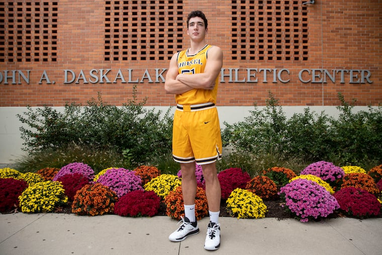 Drexel's James Butler outside the Daskalakis Athletic Center.