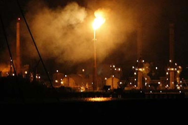 The explosion occurred in Claymont, Del., just south of the main refinery in Marcus Hook. (Ron Cortes/Staff Photographer)