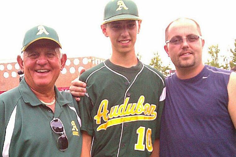 Justin Jannetti with his grandfather (L) Fran Jannetti and his father Greg Jannetti. (family photo)