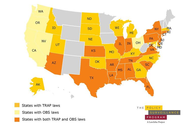 A new study finds that TRAP (targeted regulation of abortion providers) laws are more numerous and stringent than OBS (office-based surgery) laws.