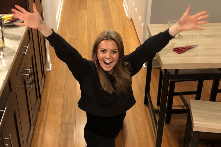 Despite being diagnosed with breast cancer just days before, Ms. McAdam displayed her joyful attitude in January 2020.