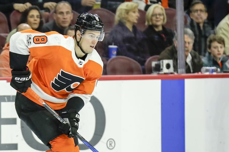 Flyers defenseman Flyers rookie defenseman Robert Hagg took a plus-9 rating into Tuesday’s game in Minnesota.