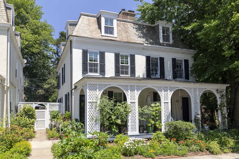 The exterior of the four-bedroom Chestnut Hill home.
