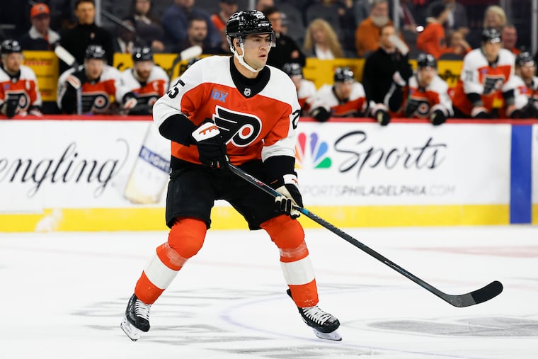 Flyers center Ryan Poehling has six goals in his last seven games, including one against the Predators on Monday night.