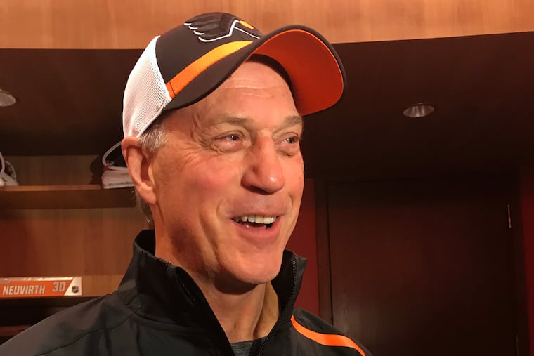 New Flyers assistant Rick Wilson after his first day of practice Wednesday.