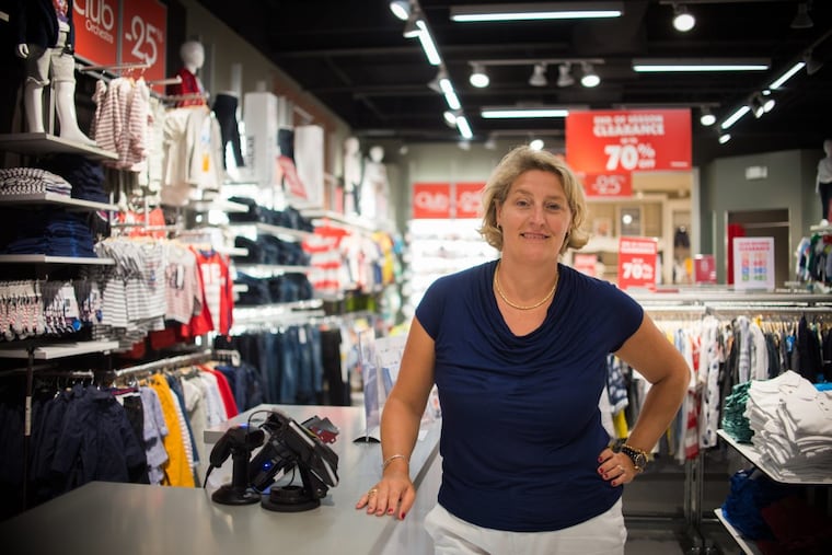 Agathe Boidin, President of Orchestra Prémaman USA Inc., at the French retailer’s first US store, in the King of Prussia Mall. CAMERON B. POLLACK / Staff Photographer