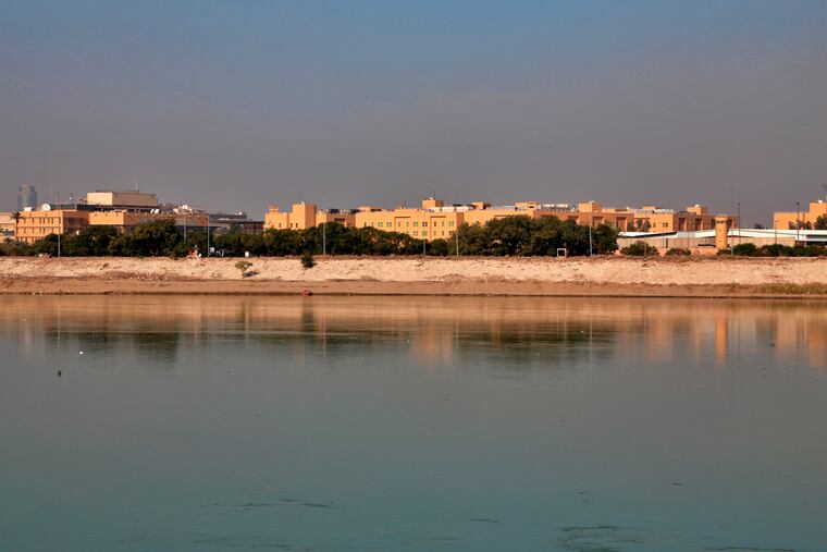 The U.S. Embassy is seen from across the Tigris River in Baghdad in this January photo.