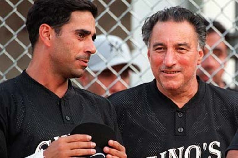 Philadelphia mob boss Joseph “Skinny Joey” Merlino (left) and reputed boss Joseph “Uncle Joe” Ligambi in summer 1998. (G.W. Miller III/Staff file photo)