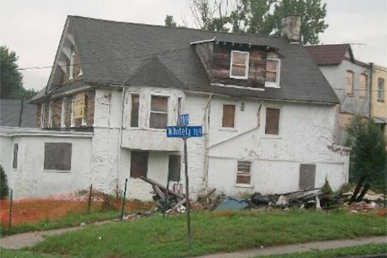The Woodmount house in Darby is on a lot once owned by William Penn. Advocates for demolition say it is a hazard. The historical commission says it is structurally sound.