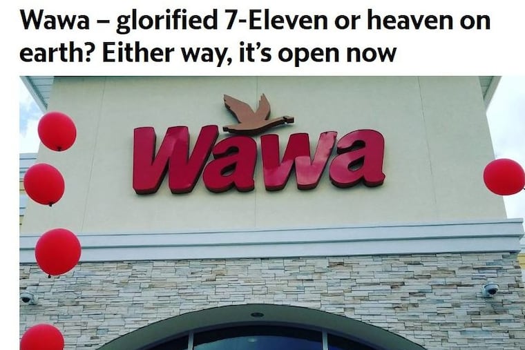 The “article” Miami.com posted upon the opening of two new Wawas in Broward County, Fla., Thursday.