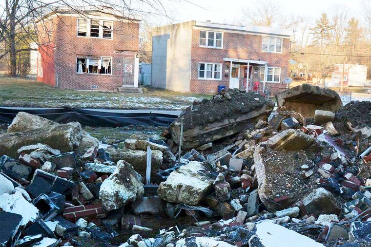 The mostly decimated Mount Holly Gardens neighborhood.