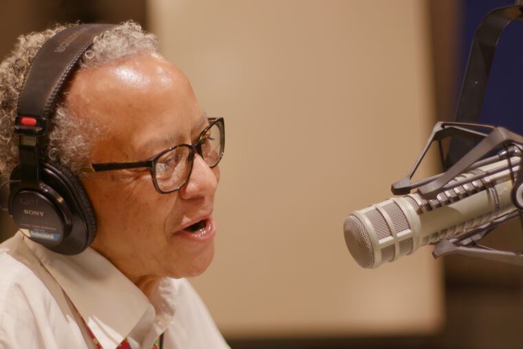 Nikki Giovanni in an interview with Marty Moss-Coane on WHYY in 2017, featured in "Going to Mars: The Nikki Giovanni Project." The documentary is streaming on Max.