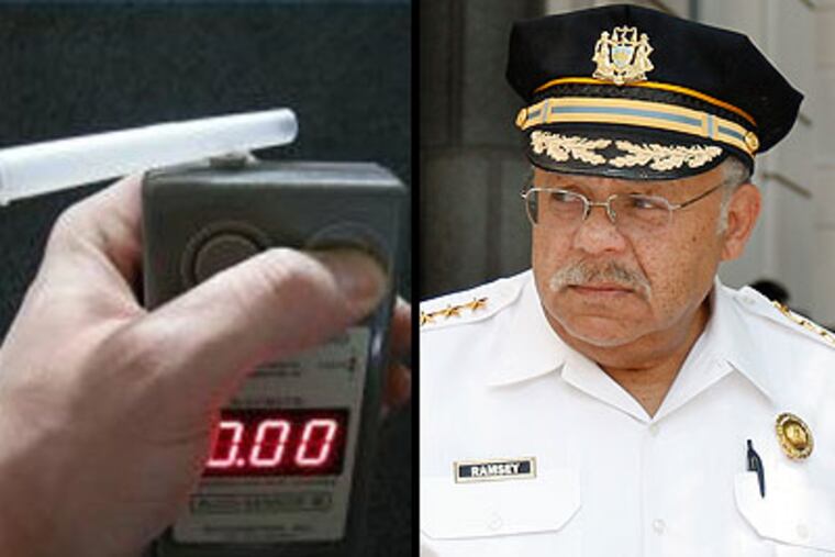 "We screwed up, plain and simple. And now we're paying for it," Philadelphia Police Commissioner Charles H. Ramsey said Wednesday about the 1,147 drunken-driving cases that are in jeopardy due to poorly calibrated Breathalyzers. (David Maialetti / Staff Photographer)