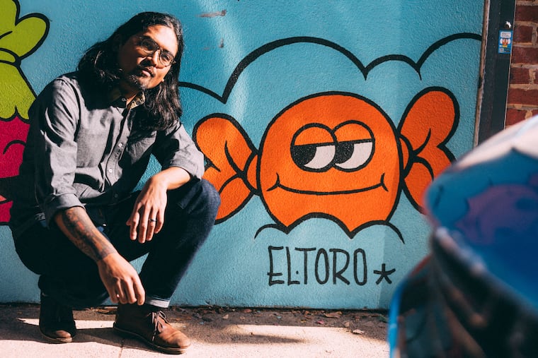 An image of Justin Nagtalon and El Toro. The sticker artist and muralist died at age 43 on March 2, 2026.
