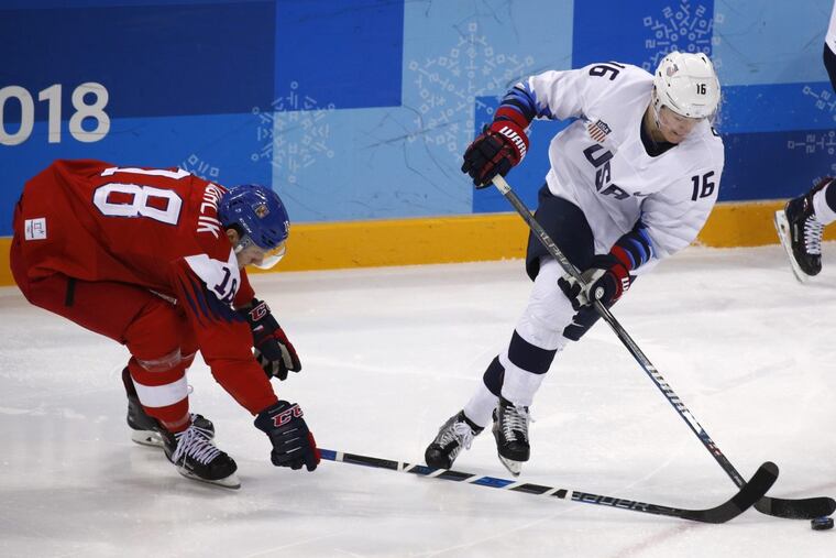 Ryan Donato (16) was one of the bright spots for the United States, with five goals.