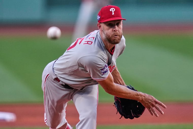 Zack Wheeler gave up one run in 7 1/3 innings Tuesday night in the Phillies' 2-1 victory in Boston.