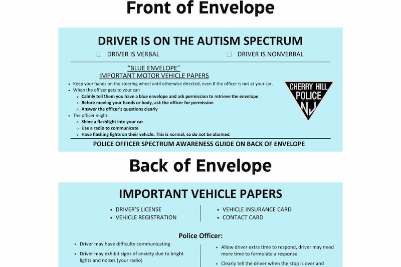 'Blue Envelope' program in S. Jersey a tool to help police and people ...