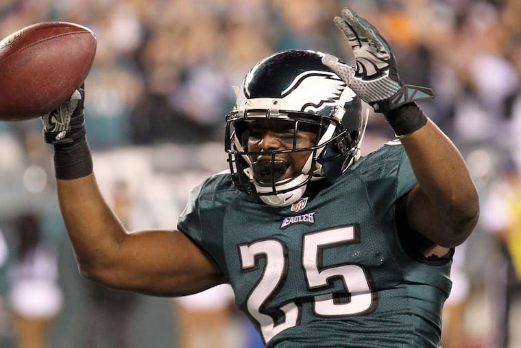 Eagles running back LeSean McCoy said the NFC player of the week was late in coming, but he'll take it. YONG KIM / Inquirer Staff