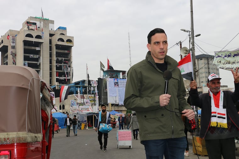 Fox News foreign correspondent and Hershey, Pa., native Trey Yingst is based in Jerusalem, but has been called upon to report live across the Middle East, including in Iraq.