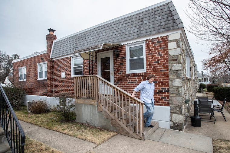 Josh Anderson, the assistant director of residential services at Resources of Human Development, leaves one of the residences the agency leases from Nestidd in the Fox Chase area of Philadelphia.