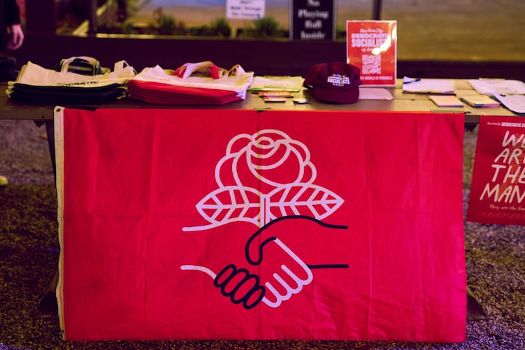 FILE — Democratic Socialists of America led a mayoral debate watch party t the Bohemian Hall and Beer Garden in Astoria, Queens, Oct. 16, 2025. The Democratic Socialists of America, after a string of election victories in New York, is eager to tax the rich and enact anti-Israel policies. (George Etheredge/The New York Times)