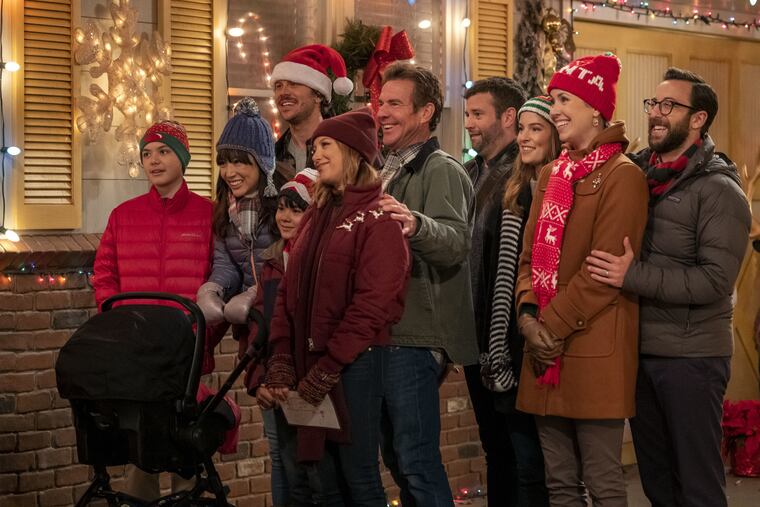 Netflix's 'Merry Happy Whatever," featuring Mason Davis, Elizabeth Ho, Hayes MacArthur, Lucas Jaye, Ashley Tisdale, Dennis Quaid, Brent Morin, Bridgit Mendler, Siobhan Murphy and Adam Rose