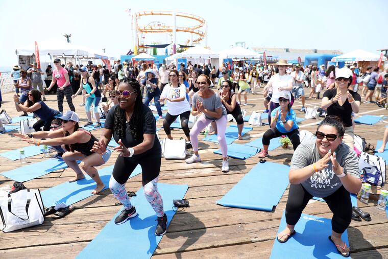 At a WW GOOD wellness festival powered by Weight Watchers "WW" on the Santa Monica Pier in 2018.