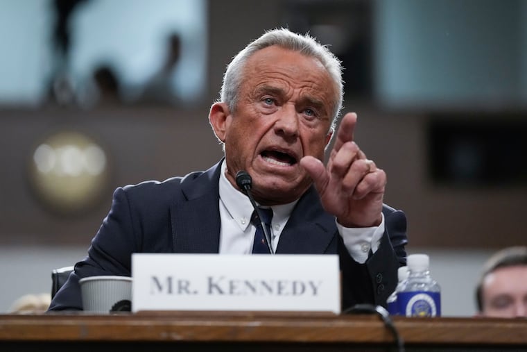 Robert F. Kennedy Jr. appears before the Senate Finance Committee for his confirmation hearing as secretary of the U.S. Department of Health and Human Services, at the U.S. Capitol in Washington in January 2025.